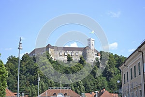 The castle in  ljubljana in slovakia