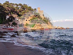 Castle at Lloret De Mar, Costa Brava, Spain photo