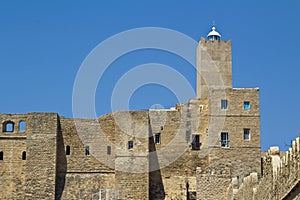 Castle located in Sousse, Tunisia under the clear blue sky