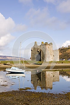 Castle at Lochranza in Scotland