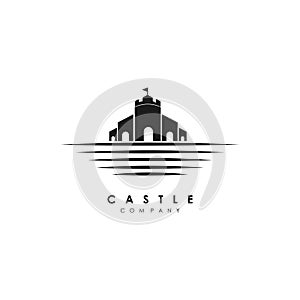 Castle logo template design vector illustration, logo concept