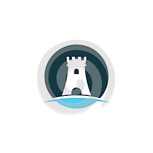 Castle logo template vector icon