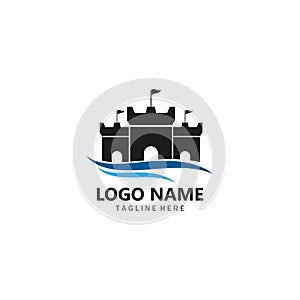 Castle Logo vector icon illustration