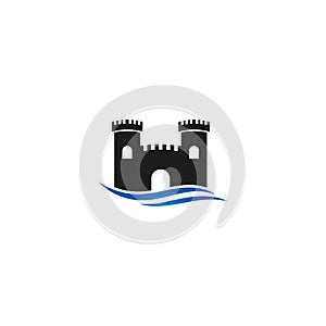 Castle Logo vector icon illustration