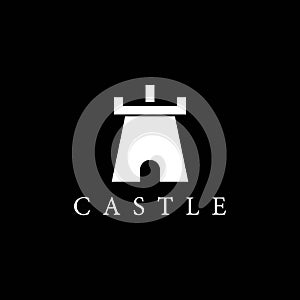 Castle logo vector icon