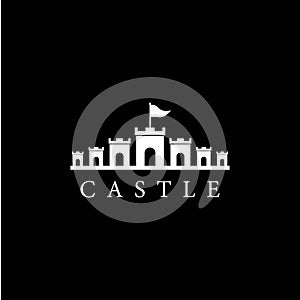 Castle logo vector icon