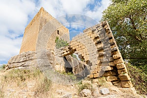 Castle of Luna (Aragon) in a summer day