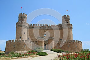 Castle at Manzanares El Real near Madrid, Spain