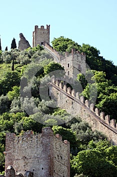 Castle of Marostica with towers