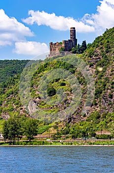 Castle Maus, Mouse Castle, St. Goarshausen, Rhineland-Palatinate, Germany, Europe photo