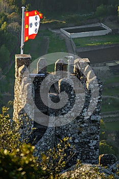 Castle merlon as viewpoint