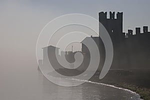 Castle and mist, Sirmione, Garda