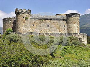 Castle Mombeltran, mountain range of Gredos, Spain