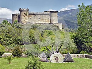 Castle Mombeltran, mountain range of Gredos, Spain