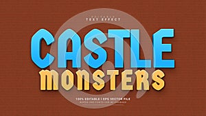 castle monsters editable text effect