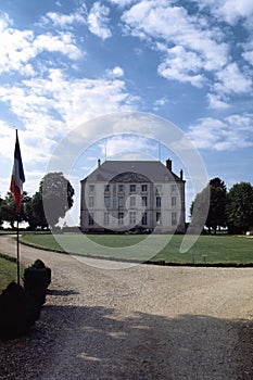 The castle of Montjalin, France, hosting the Museum of the Car