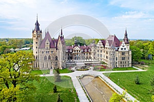 Castle in Moszna near Opole, Silesia, Poland