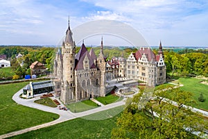 Castle in Moszna near Opole, Silesia, Poland