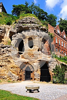 Castle mound caves, Nottingham.