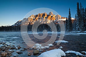 Castle Mountain in Banff National Park, Alberta, Canada