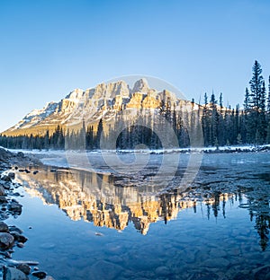 Castle Mountain in the Canadian Rockies