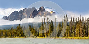 Castle Mountain in Canadian Rockies photo