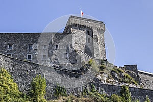 Castle on the mountain in Lourdes
