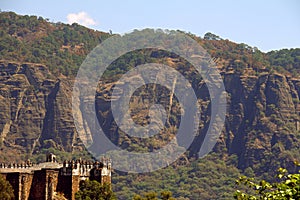 Castle and mountains in Tepoztlan near cuernavaca, morelos  XI