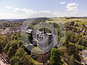 castle mylau on the hill,vogtland saxony germany