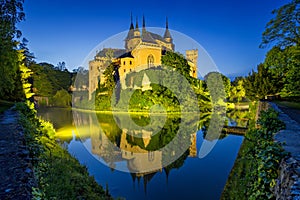 Castle at night in Bojnice