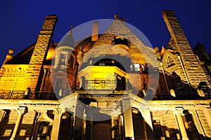 Castle night scene in victoria