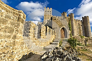 Castle of Obidos, a medieval fortified village in Portugal. photo