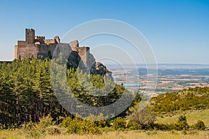 The castle off Loarre Aragon , Spain. photo