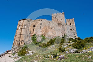 The castle off Loarre Aragon , Spain. photo