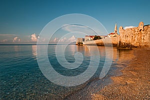 Castle of old town in Budva, Montenegro