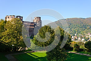 Castle and the Old Town in Heidelberg, Germany