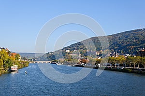 Castle and the Old Town in Heidelberg, Germany