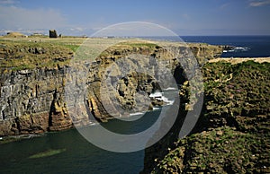 Castle of Old Wick and Caithness cliffs photo