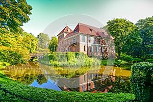 Castle in Oporow in central Poland.