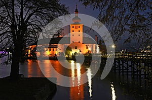 Castle Ort in Orange lights up due to the worldwide UN Women campaign