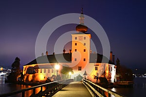 Castle Ort in Orange lights up due to the worldwide UN Women campaign