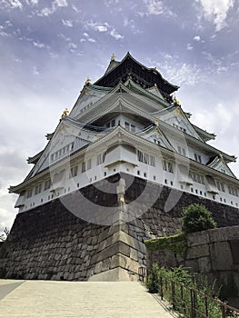 Castle of Osaka in Japan