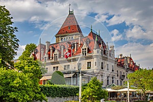 Castle of Ouchy in Lausanne, Swiss