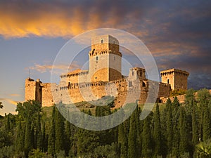 Castle overlooking Assisi, Italy