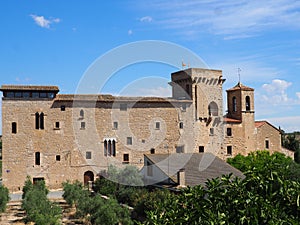castle palace of medieval origin of the villa la floresta, lerida, spain, europe