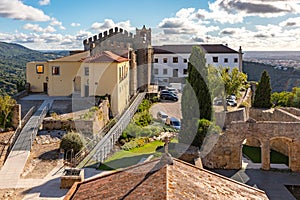 The Castle of Palmela with the Pousada in the middle of the Serra da Arrabida east of Lisbon, Portugal