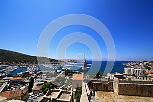 From the castle, panoramic view of Cesme