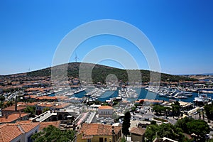 From the castle, panoramic view of Cesme.