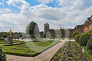 The castle park of Weilburg, Hesse, Germany