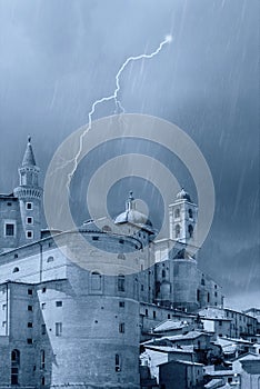 Castle with peaks in Urbino